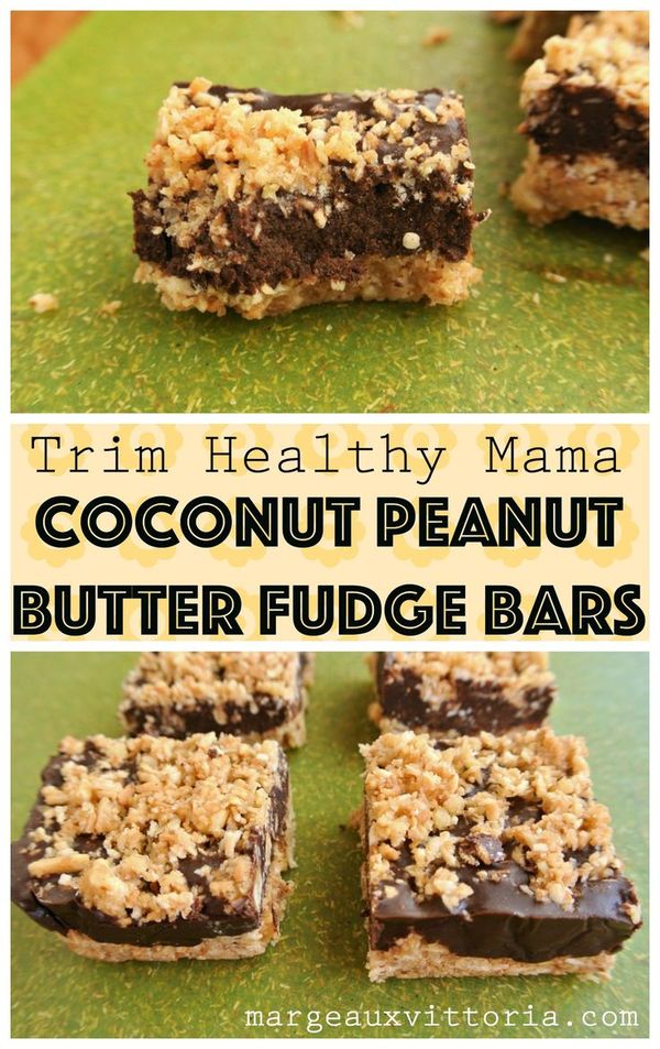 No-Bake Coconut Peanut Butter Fudge Bars