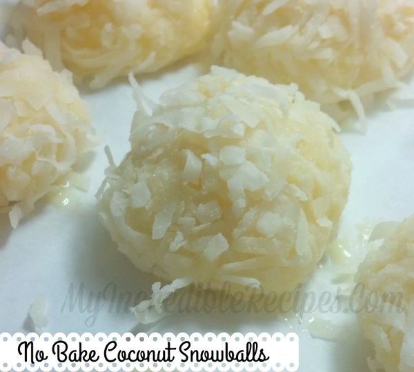 No Bake Coconut Snowballs