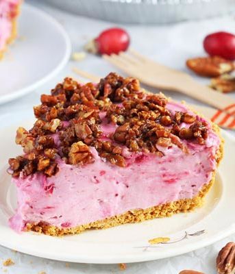 No Bake Cranberry Cheesecake Pie