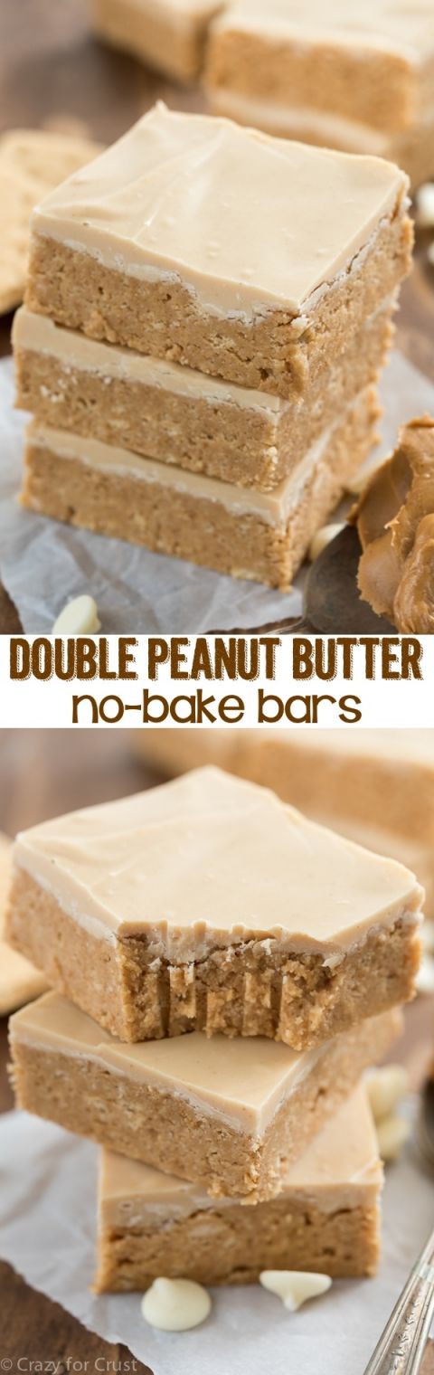 No-Bake Double Peanut Butter Bars