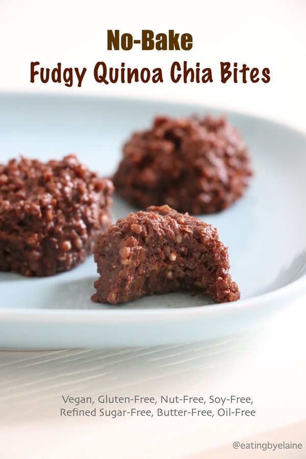 No-Bake Fudgy Quinoa-Chia Bites