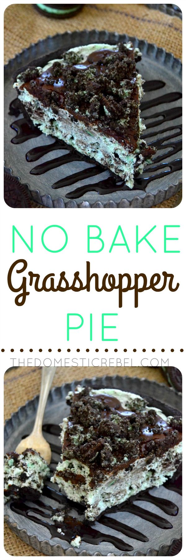 No Bake Grasshopper Pie