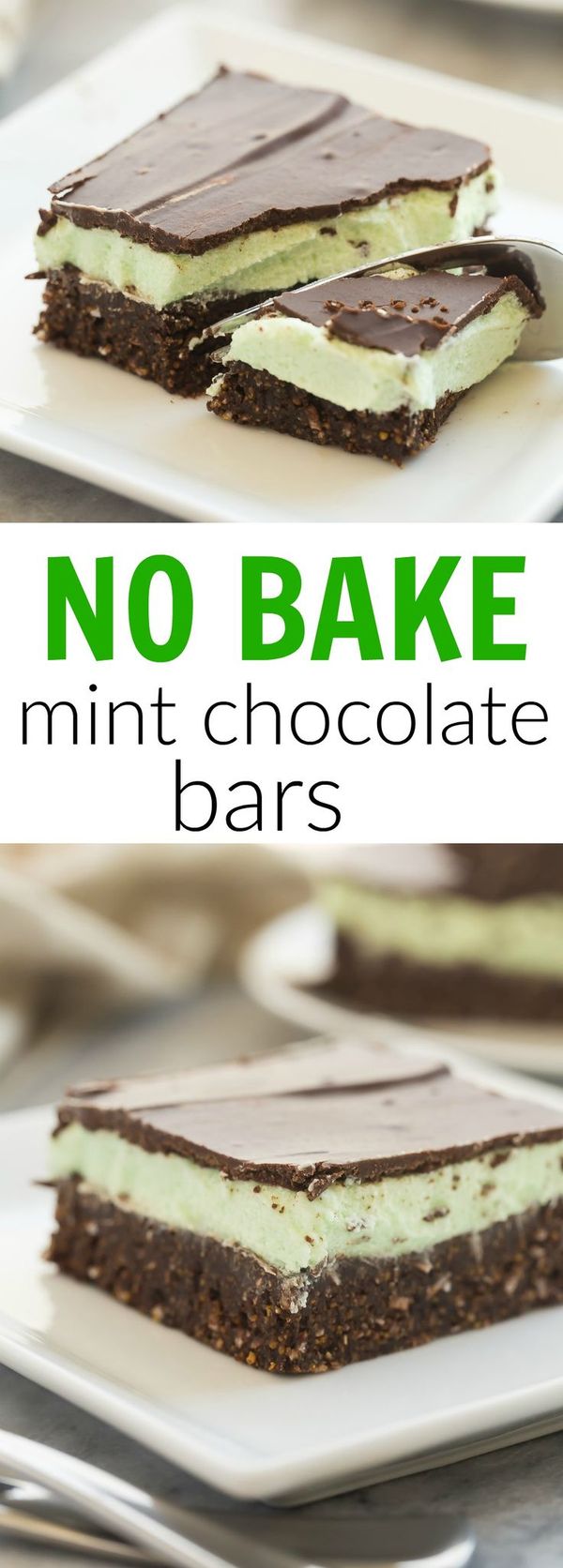 No Bake Mint Chocolate Bars