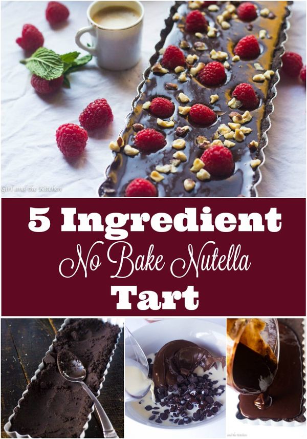 No Bake Nutella Tart (5 Ingredients