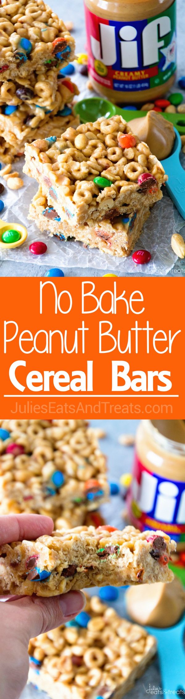 No Bake Peanut Butter Cereal Bars