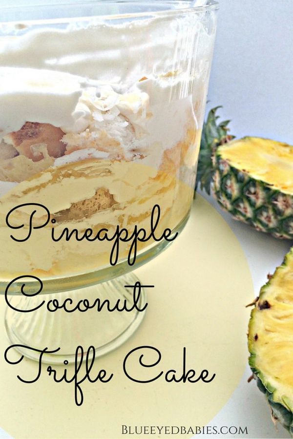 No Bake Pineapple Coconut Trifle Cake