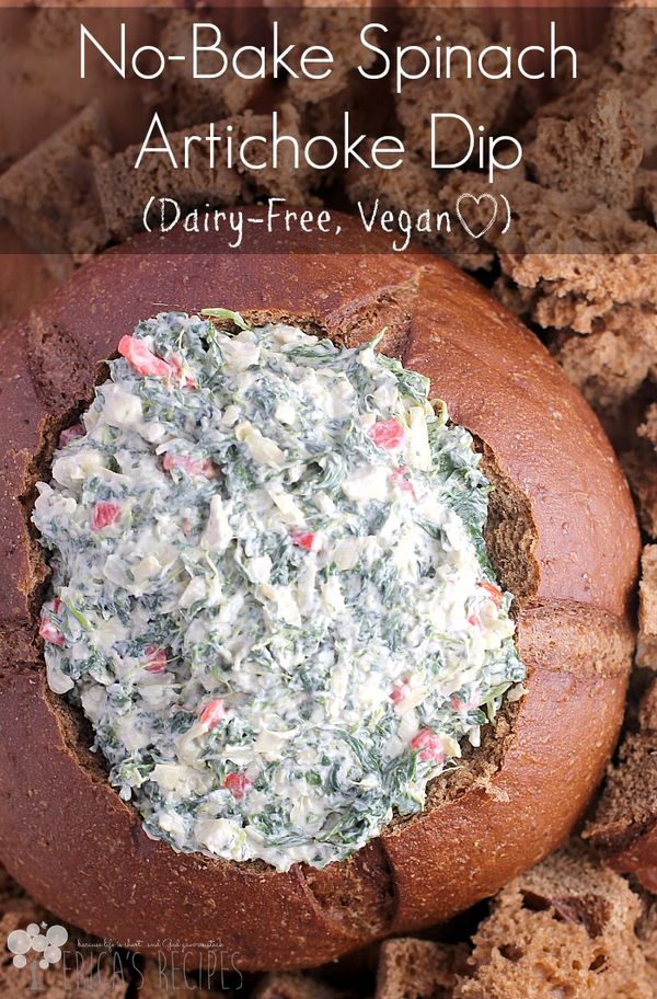 No-Bake Spinach Artichoke Dip