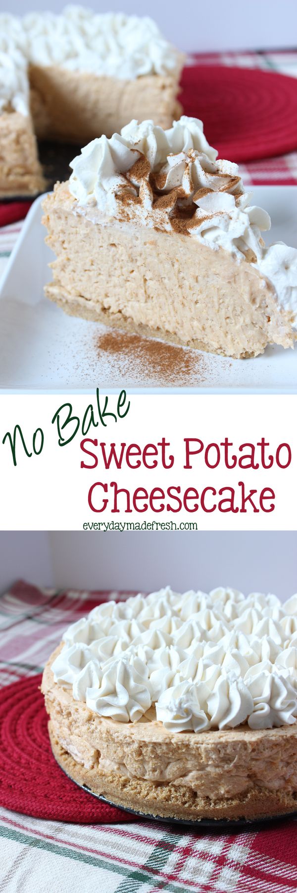 No Bake Sweet Potato Cheesecake