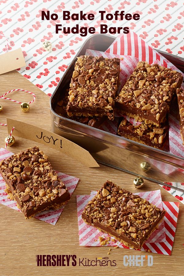 No Bake Toffee Fudge Bars