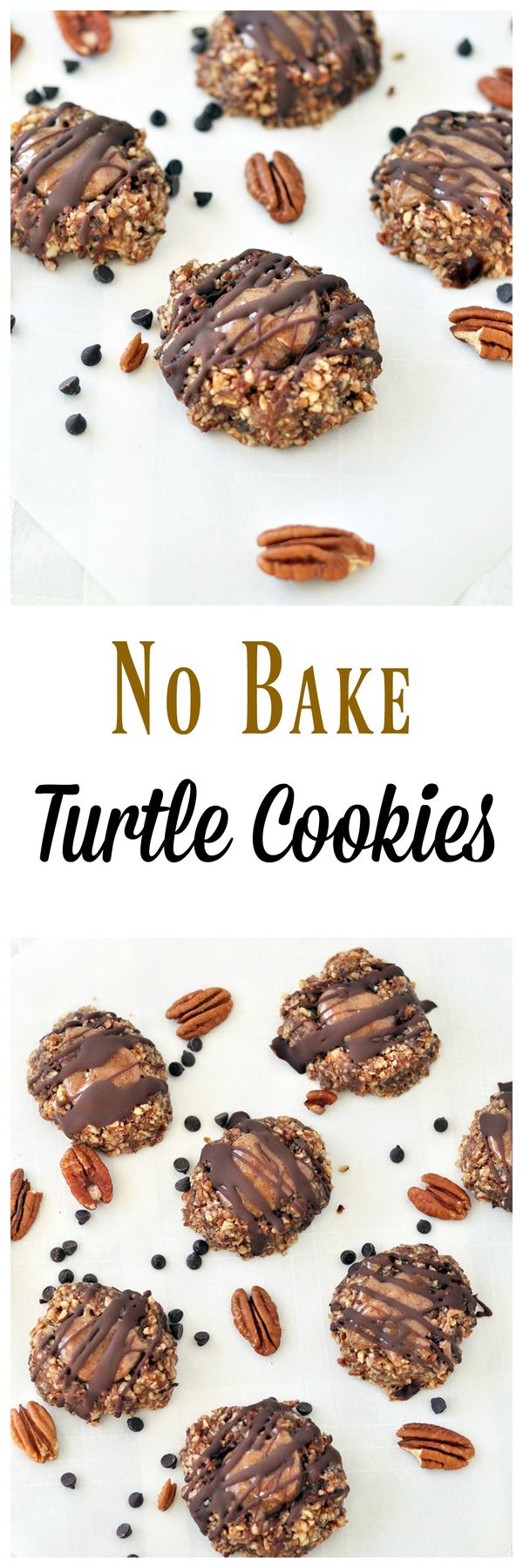 No Bake Turtle Cookies