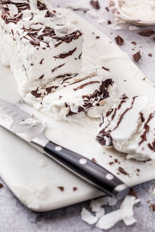 No churn Bounty Vienetta Ice Cream (vegan