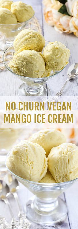 No Churn Vegan Mango Ice Cream