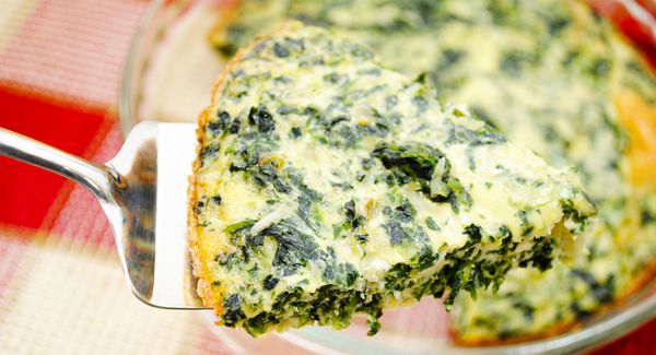 No Crust Spinach and Swiss Quiche