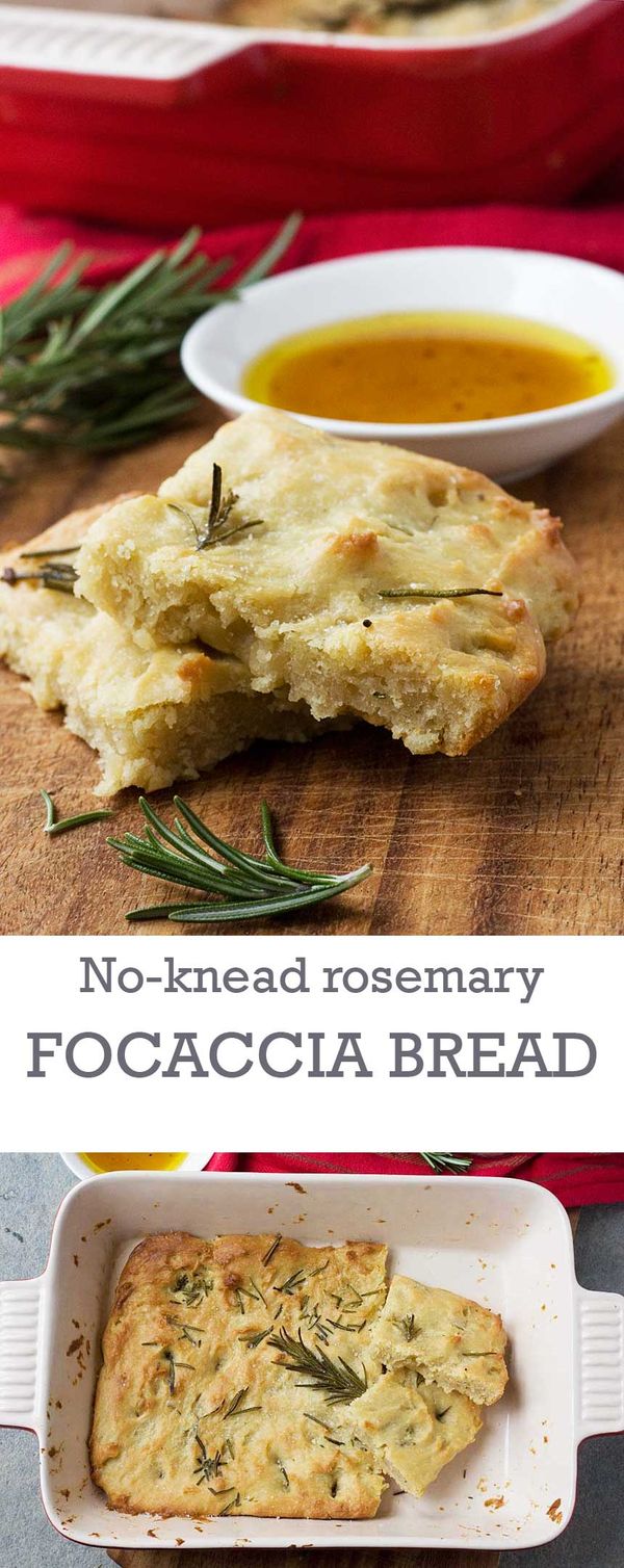 No knead rosemary focaccia bread (in just one hour!