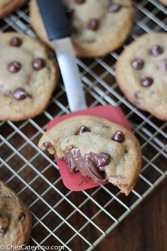 Nutella Stuffed Chocolate Chip Cookies