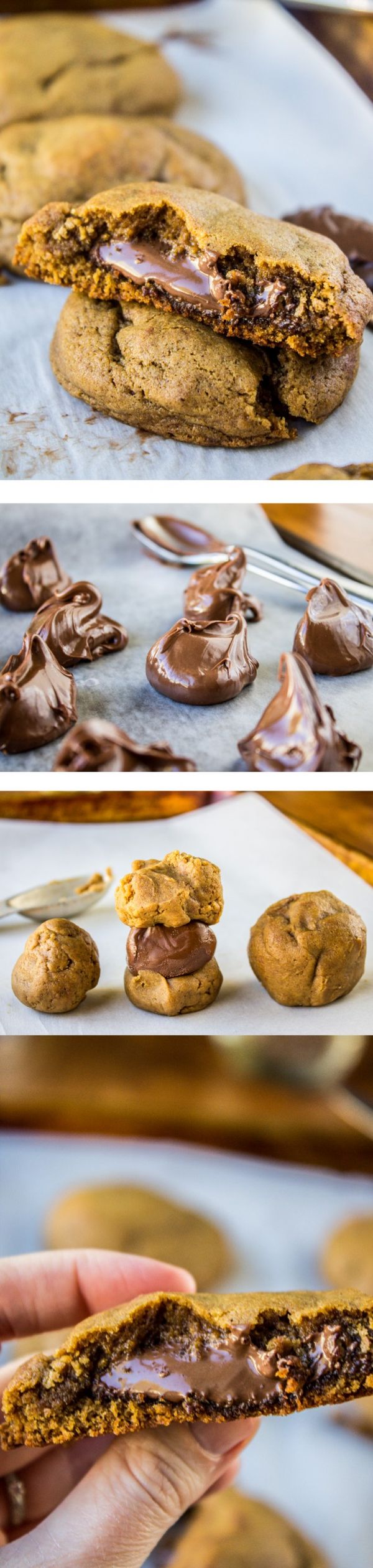 Nutella Stuffed Gingerbread Cookies