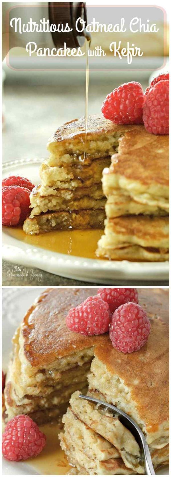 Nutritious Oatmeal Chia Pancakes with Kefir