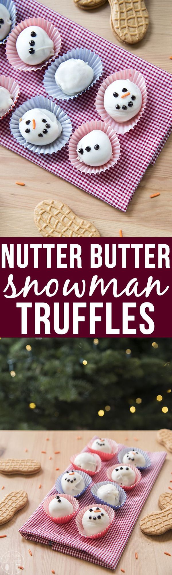 Nutter Butter Snowman Truffles