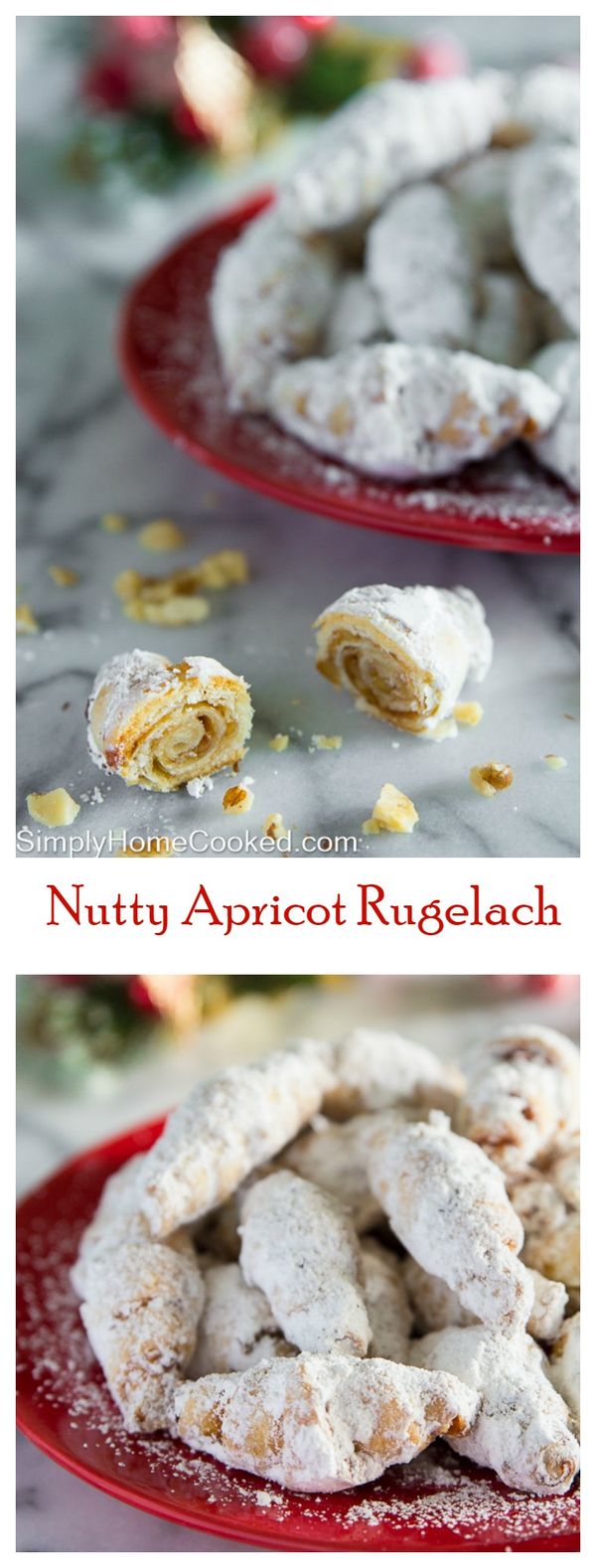 Nutty Apricot Rugelach (Rogaliki