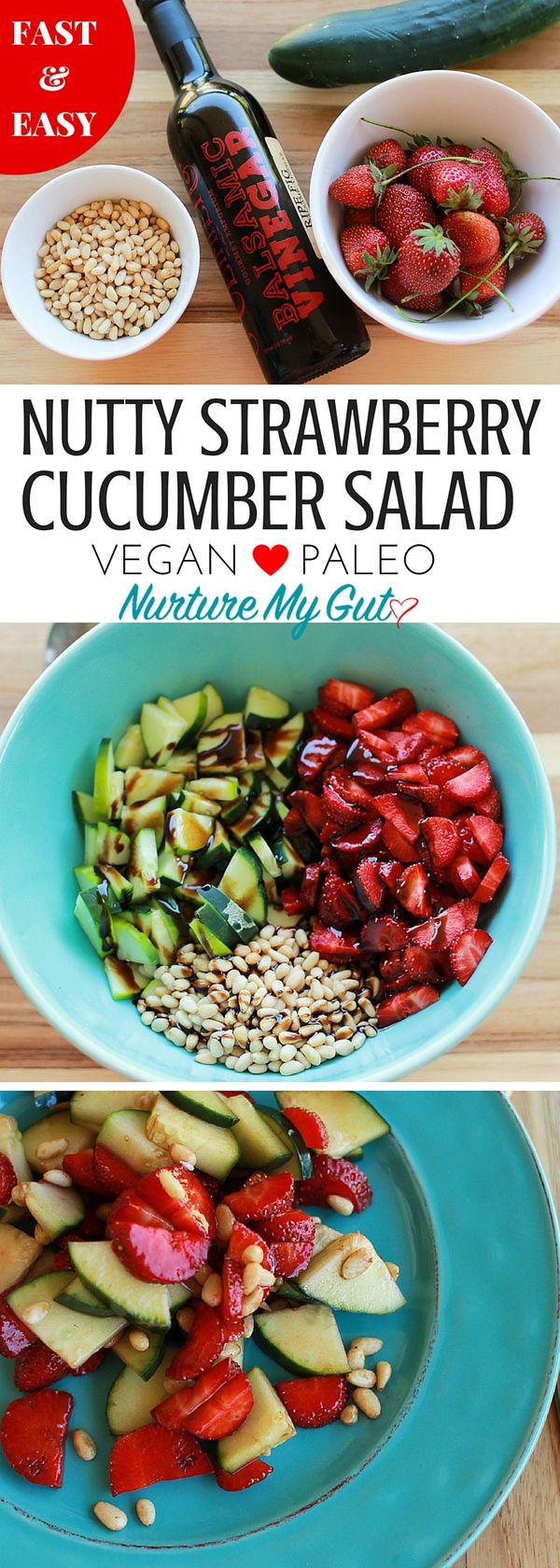 Nutty Strawberry Cucumber Salad