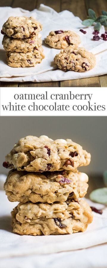 Oatmeal Cranberry White Chocolate Cookies