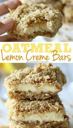 Oatmeal Lemon Creme Bars