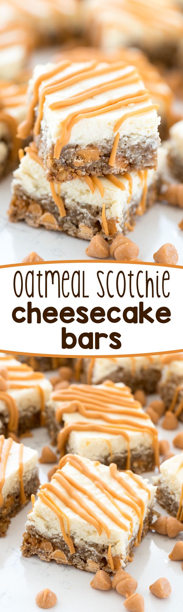 Oatmeal Scotchie Cheesecake Bars