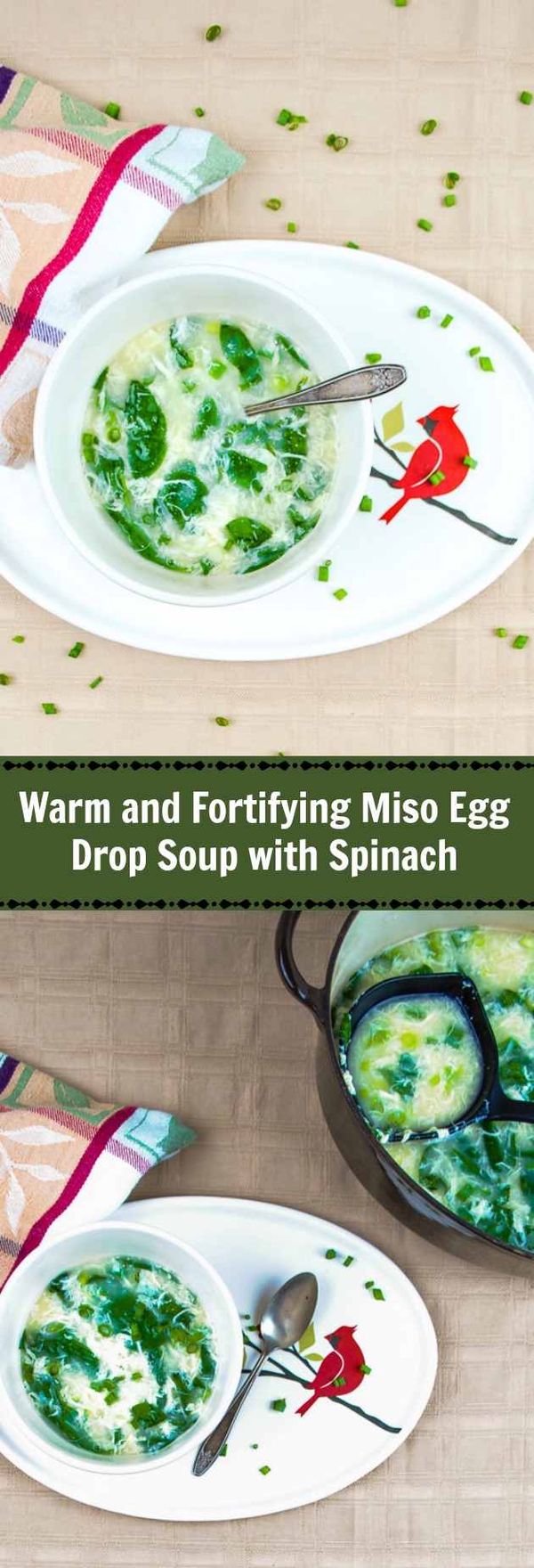 Oh So Good Miso Soup with Spinach and Green Onion