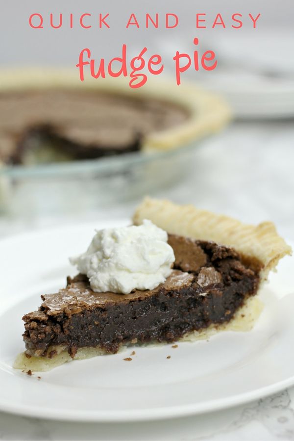 Old-fashioned Fudge Pie - Easy and Amazing