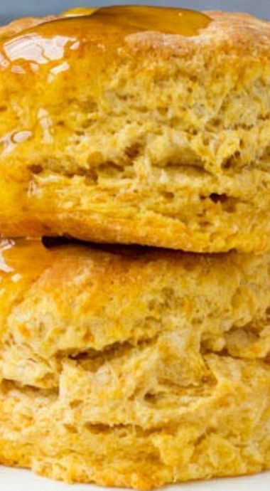 Old Fashioned Homemade Sweet Potato Biscuits with Honey Butter