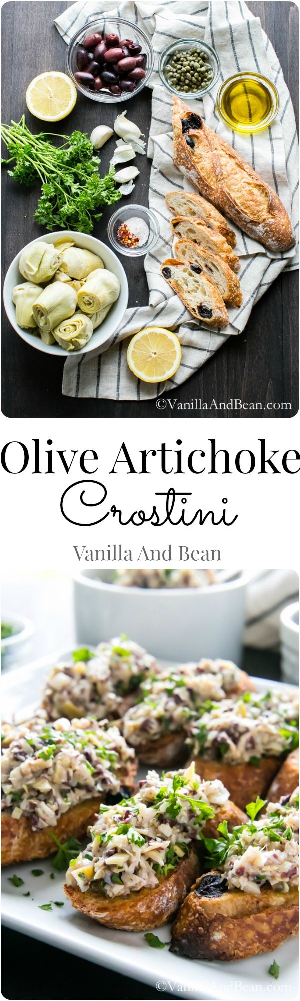 Olive Artichoke Crostini