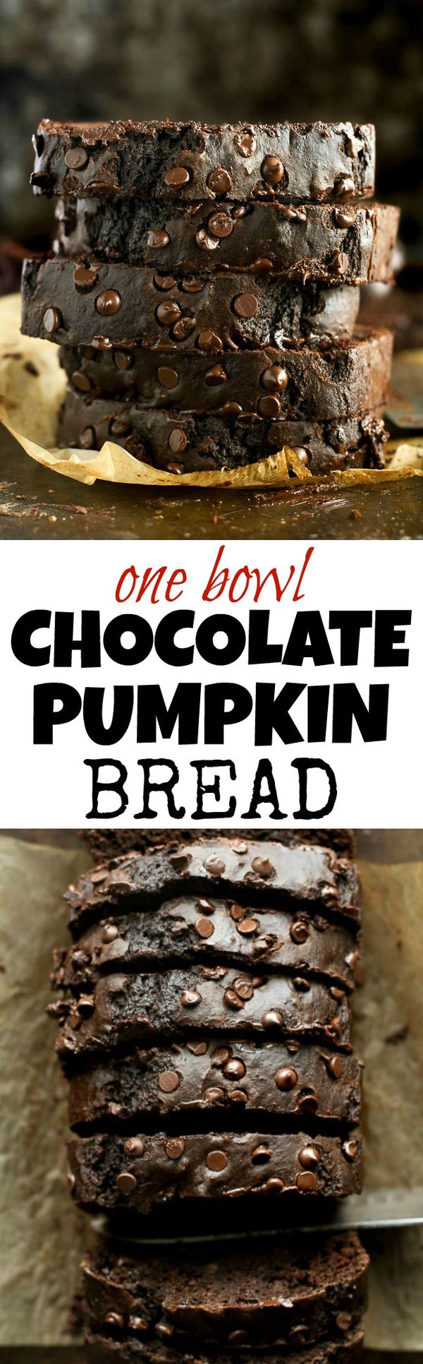 One Bowl Chocolate Pumpkin Bread