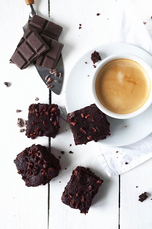 One bowl vegan dark chocolate espresso brownies