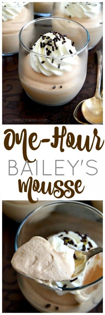 One Hour Bailey's Mousse