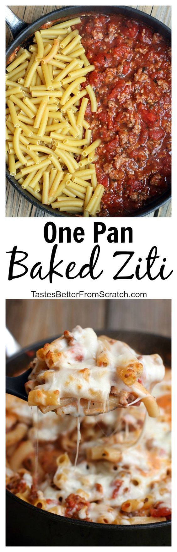 One Pan Baked Ziti