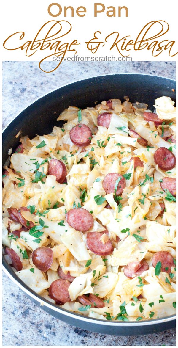 One Pan Cabbage and Kielbasa