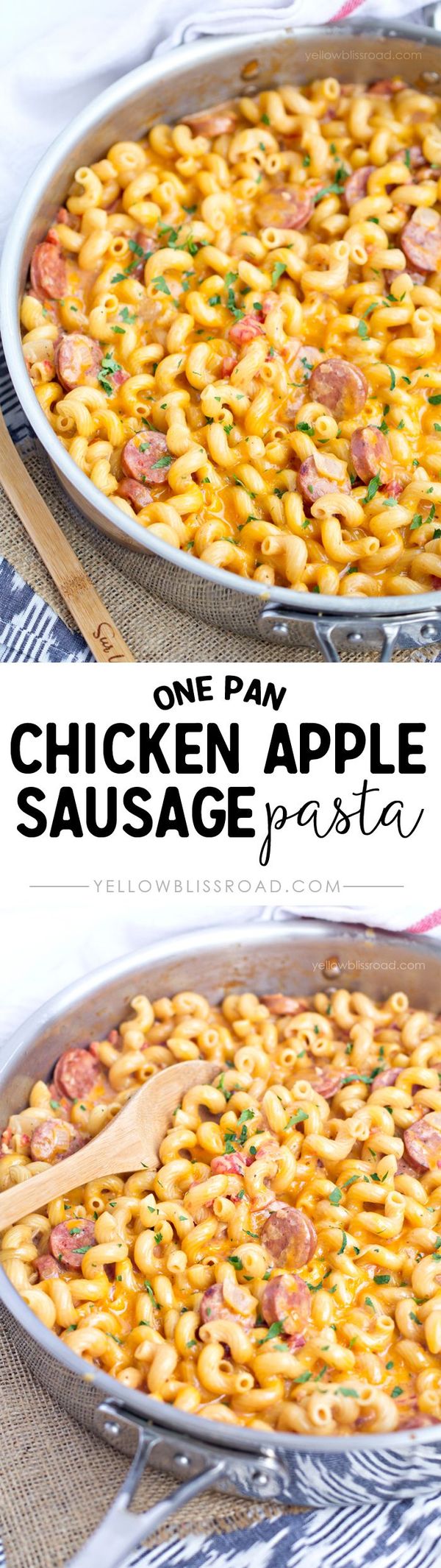 One Pan Chicken Apple Sausage Pasta