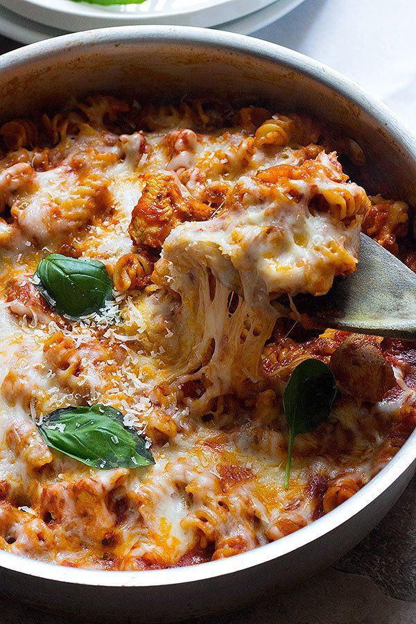 One Pan Chicken Parmesan Pasta