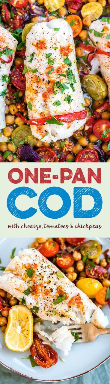 One-pan Cod with Chorizo and Chickpeas