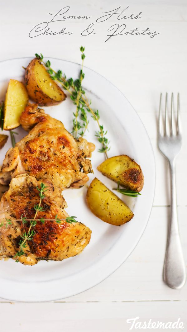 One Pan Lemon Herb Chicken Potatoes