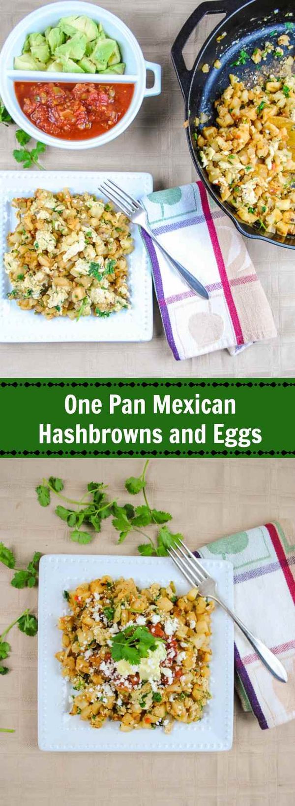 One Pan Mexican Hashbrowns and Eggs