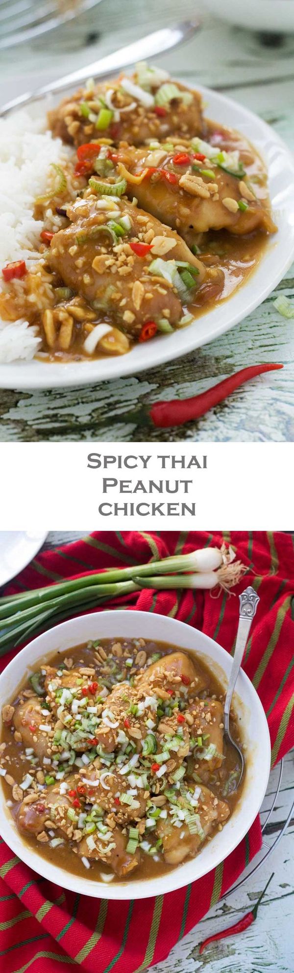 One-pan spicy Thai peanut chicken