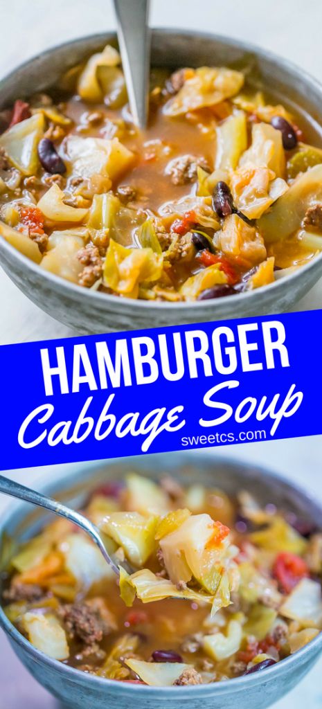 One Pot Hamburger Cabbage Soup