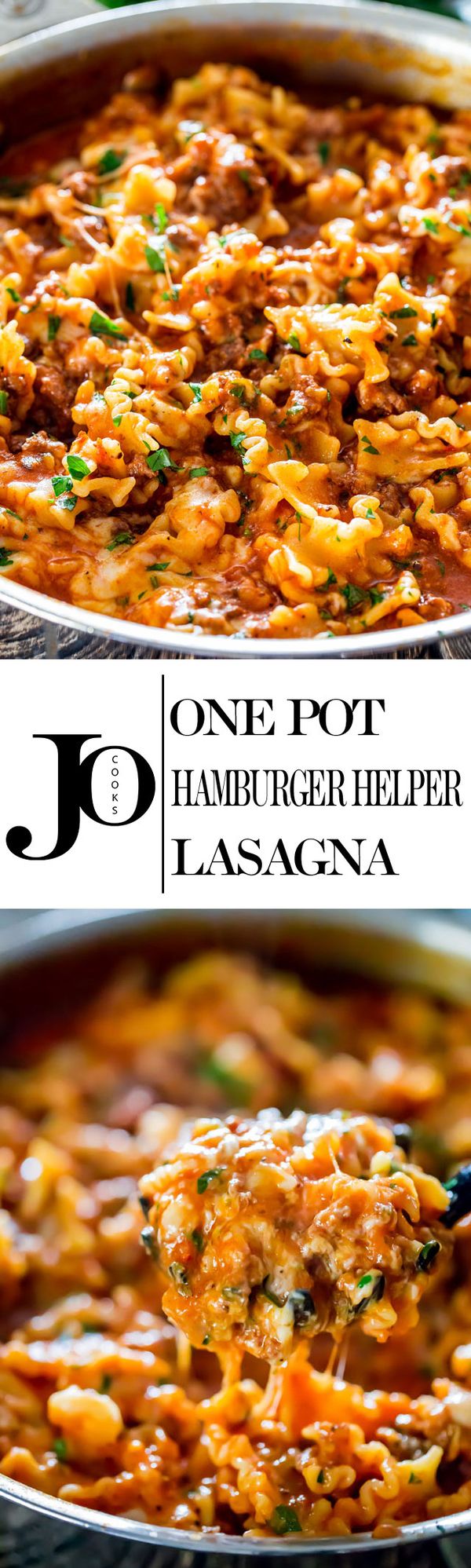 One Pot Hamburger Helper Lasagna