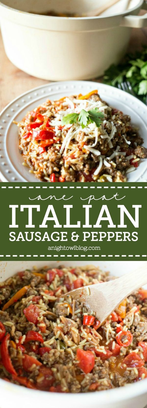 One Pot Italian Sausage and Peppers