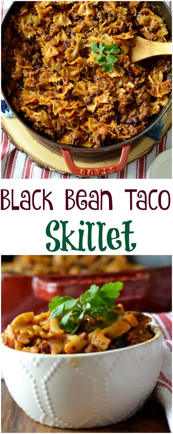 One Pot Pasta: Black Bean Taco Skillet