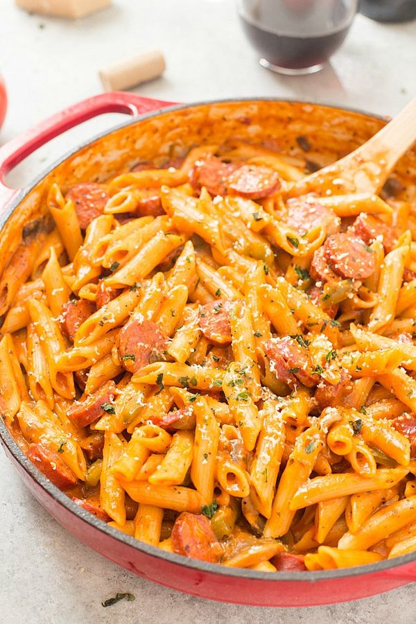 One-Pot Sausage and Mushroom Pasta