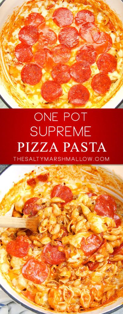 One Pot Supreme Pizza Pasta