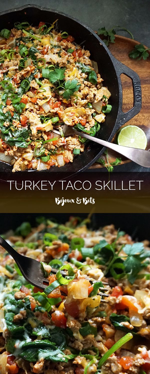 One pot turkey taco skillet