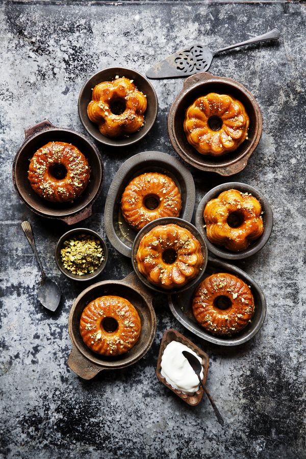 Orange & saffron syrup cake